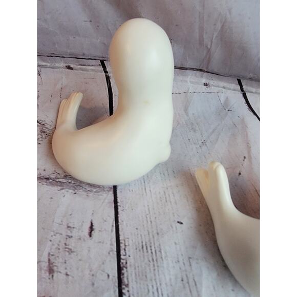 Vintage Seal Figurines Oxford Made in Mexico Mother & Baby Pup Ceramic Porcelain - Picture 6 of 11